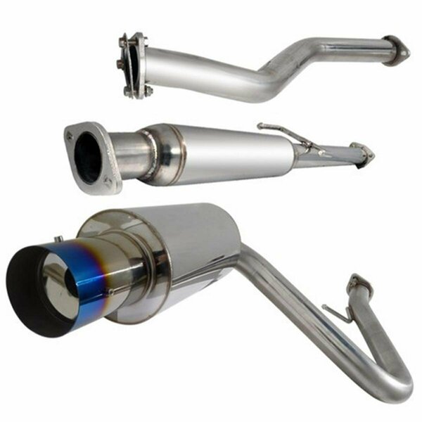 Overtime 2.5 in. Inlet N1 Style Catback Exhaust System with Burnt Tip for 05 to 10 Scion TC, 9 x 14 x 40 in. OV126271